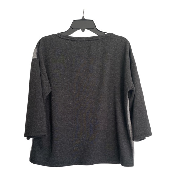 Josie Natori Soft Knit 3/4 Sleeve Top Size Medium - Picture 4 of 6